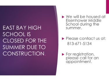  East Bay relocated to Eisenhower Middle